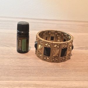 Gold and black bracelet